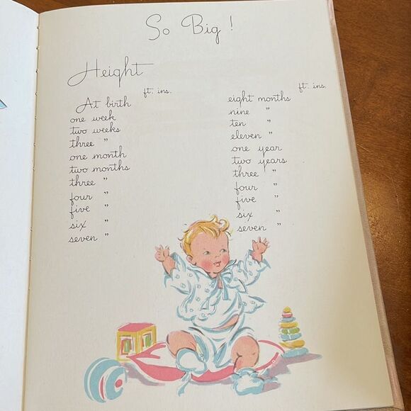 Vintage late40s/early 50s pink satin covered unused Baby Book - Picture 10 of 12